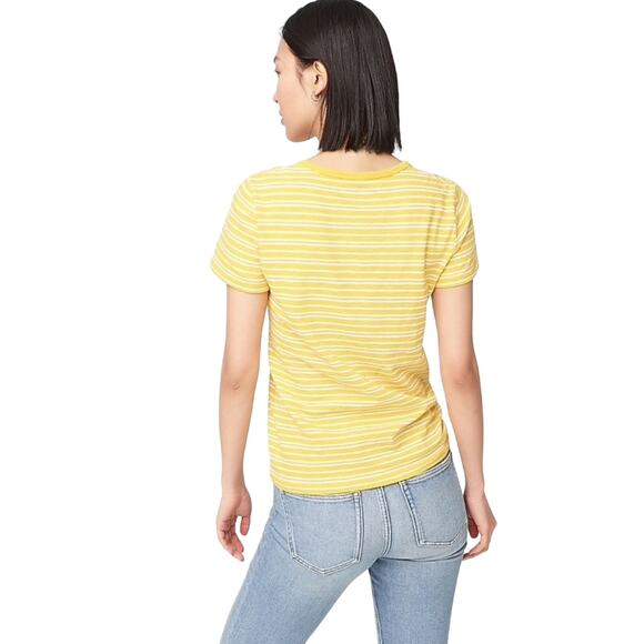 NWT J. Crew Gold/Yellow Stripe Cotton Crewneck T-Shirt - SIZE SMALL - Picture 6 of 10